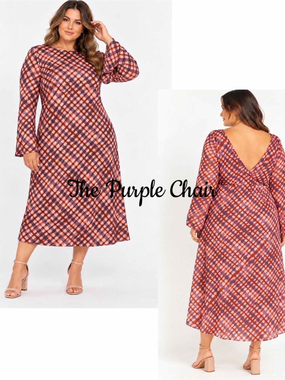 ELOQUII NWT Long Sleeve Back Surplice Jersey Midi Dress 16